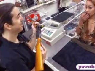 Crazy Latin whore Tries To Sell Her Gun She Brought In