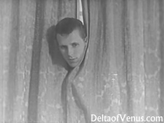 Wijnoogst vies klem 1950s voyeur neuken