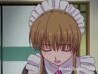 Virginal patrząc anime pokojówka tarcie jej master`s gęsty wał w the łazienka kanał