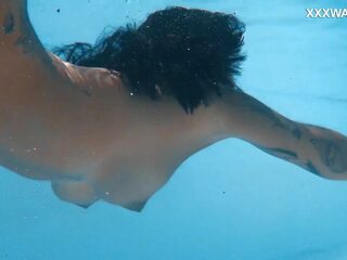 Venezuelan goddess flirty underwater showcase