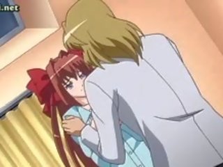 Busty Anime Gets Pussy Rubbed