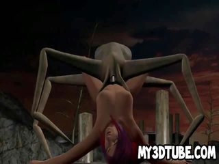 3d multik femme fatale getting fucked by an keseki spider