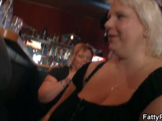 Glorious bbw party in the bar