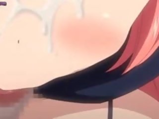 Redhead anime teenie makakakuha ng sakop sa tamud