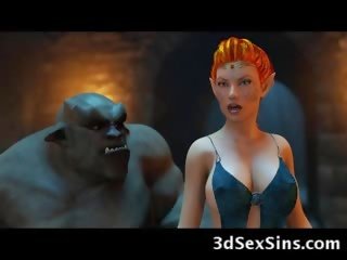 3d evil ogres fuck elf putri!