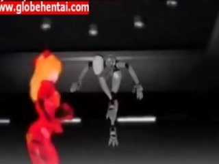 Підліток аніме хентай фам fatale отримує robot кінчання