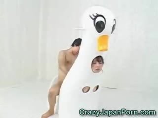 Японки duck мадама facialed!