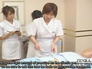 Subtitled oděná žena nahý mužské japonská honění spa skupina demonstration