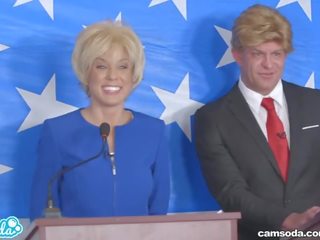 Donald trump and hillary clinton fucking bernie sanders and megan parody