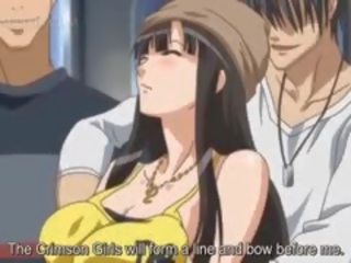 Big Titted Anime dirty movie Slave Gets Nipples Pinched In Public