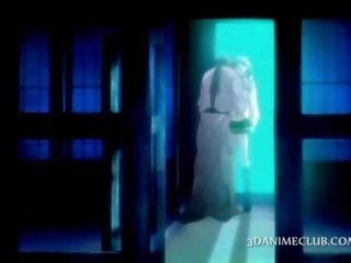 Desnudo hentai prisoner consigue perra teased en sucio película experiments