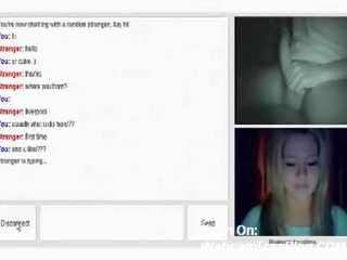 Omegle Blonde Teen Chats With Big penis