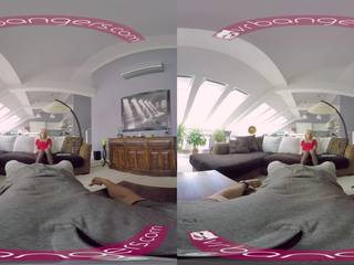 VR PORN- KATY ROSE mademoiselle IN RED – BLONDE girlfriend IN STOCKINGS VR HD