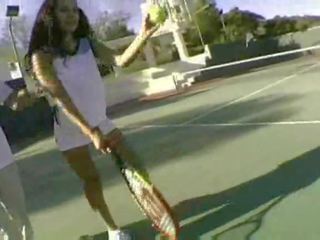 Tennis court turns into fuck court mov