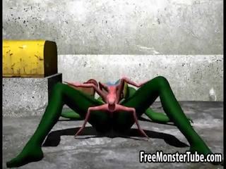 3d multene ārzemnieks dieviete iegūšana fucked grūti līdz a spider