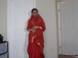 Libidinous Indian mother and son in law having fun