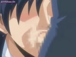 Anime Brunette Sucks While Is Rammed