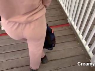 Eu de abia had timp pentru inghite swell cum&excl; risky public Adult film pe ferris wheel - creamysofy