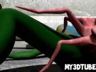 Élite 3d alien stunner obtention baisée dur par une spider