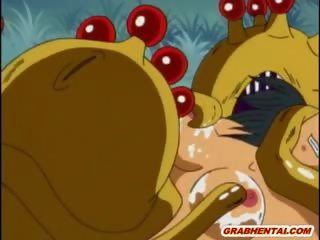 Hentai mistress Brutally Fucked By Monster Tentacles