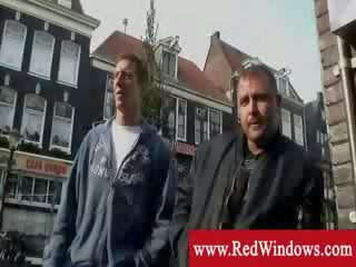 Tourist enjoying a adult film tour in Amsterdam