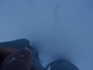 Pissing in snow