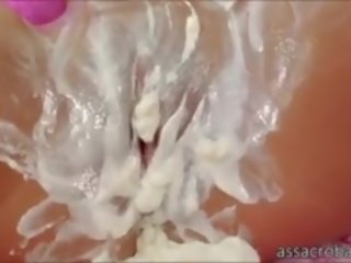 Red terrific Jynx Maze Covers Her Ass With Cream For A Rough Anal