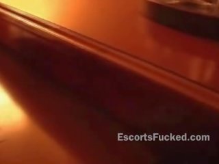 Attractive real escorts signs dirty film papers so she can suck dick on camera