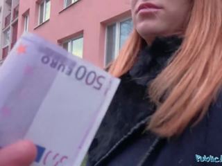 Public Agent Russian redhead takes cash for X rated movie