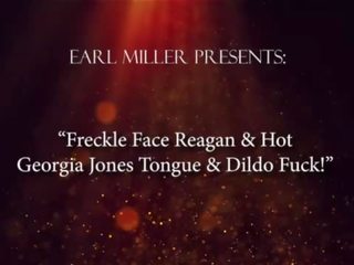 Freckle visage reagan & chaud georgia jones langue & gode fuck&excl;