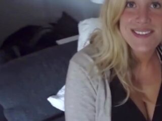 Flirty Blonde MILF with Nice Milky Cleavage: Free HD sex f8