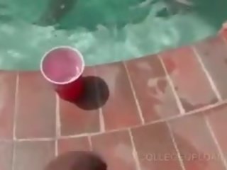 Slutty College Babes Fucked In Pool Gangbang