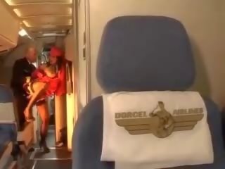 Gorące do trot stewardessa przejazdy za putz wewnątrz zarówno dziury