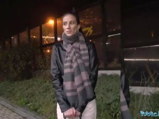 Public Agent Night time outdoor sex clip at the station