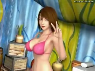 Ayu animated beauty tasting a pecker