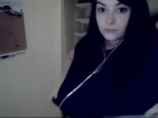 Goth young woman films Off Enormous TIts